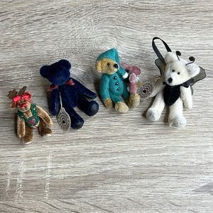 Set of 4 Miniature Teddy Bears